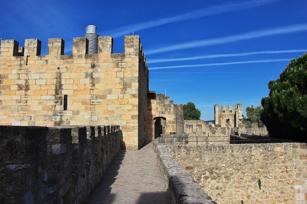 The castle in Lisbon city Portugal