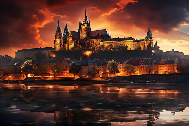 Foto castello maestà castello di praga prask hrad nella repubblica ceca