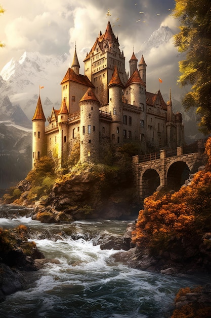 Castle in the mountains by person