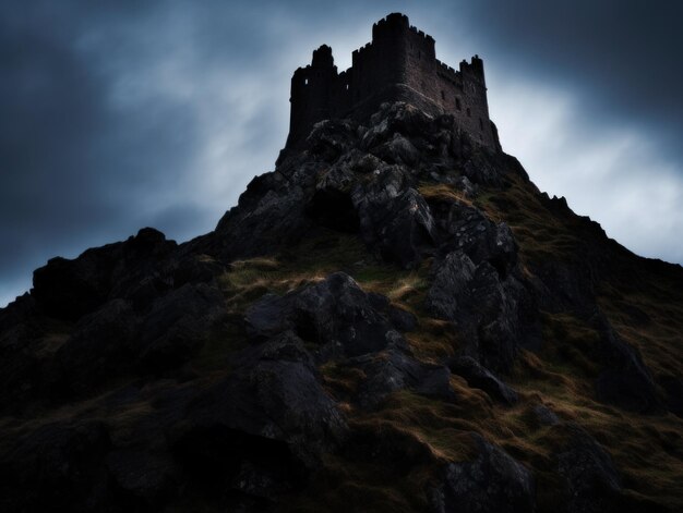 A castle on a rocky hill