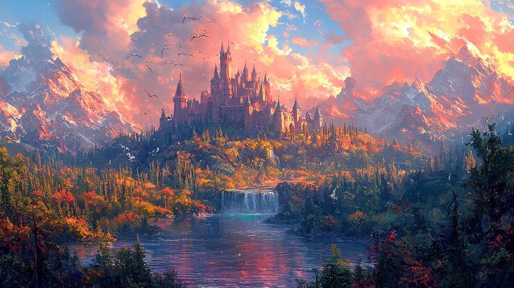 Photo castle in the sky by painting artist