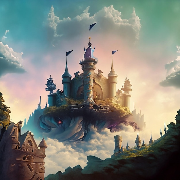 Premium AI Image | A Castle In The Sky
