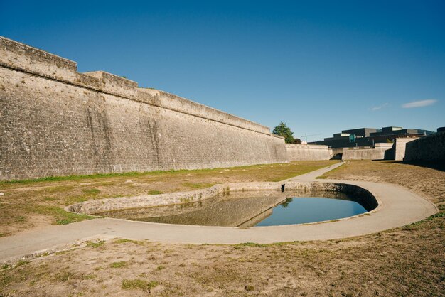 A castle wall in Pamplona Navarre Spain