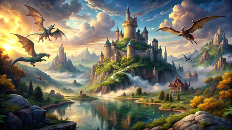 Photo a castle with a castle on the top of it