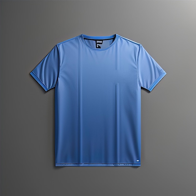 casual blauwe mockup lege t-shirt