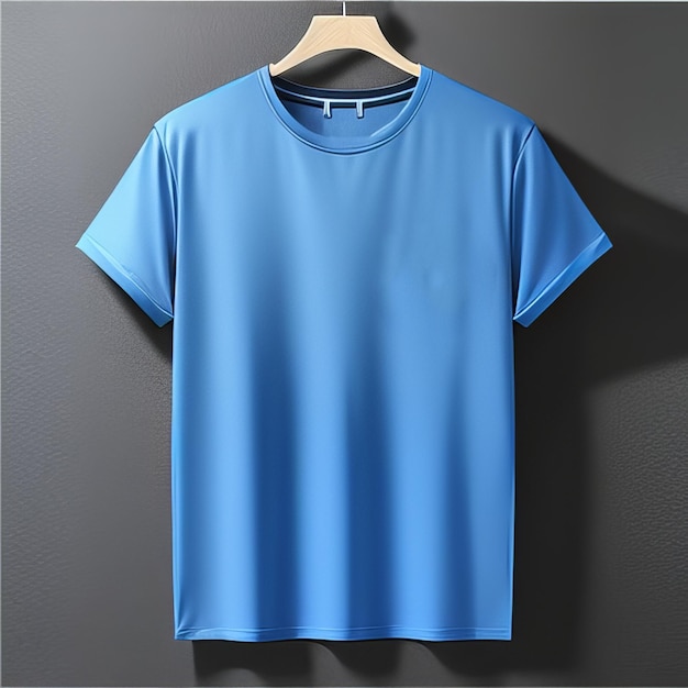 casual blue mockup blank tshirt