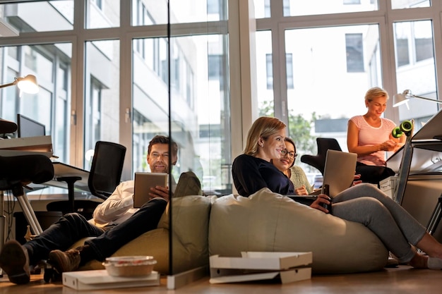 Premium Photo | Casual business people in office