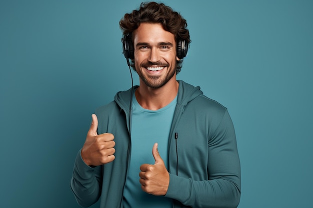 Casual Confidence Happy Tanned Man with Handsome Looks and Generative AI