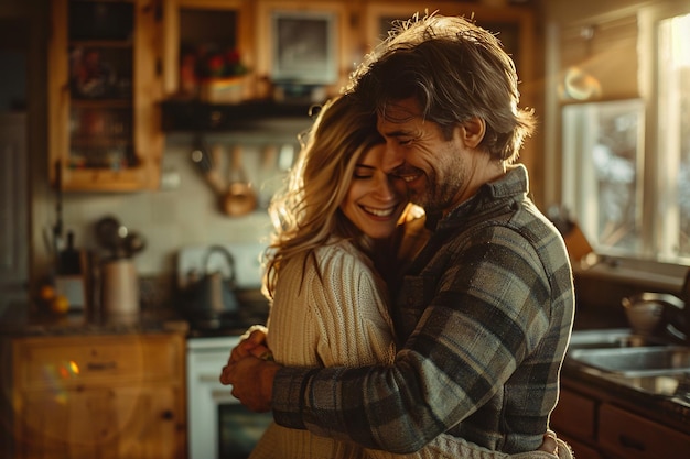 Foto casual datenight koken in een moderne keuken