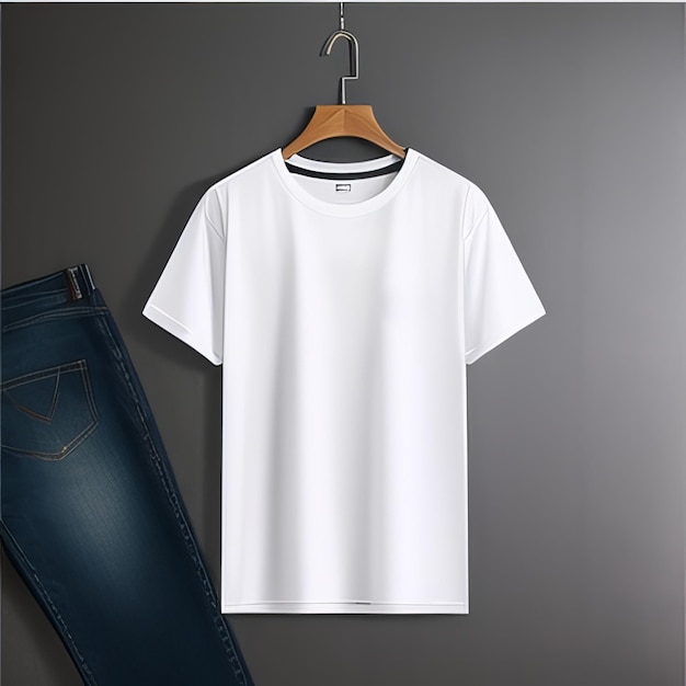 casual effen wit mockup blanco shirt