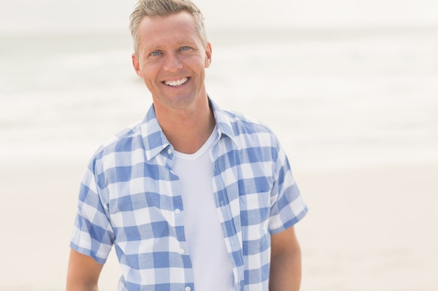 casual man smiling at camera