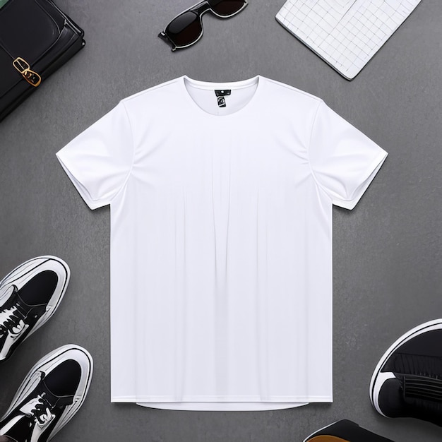 casual plain white mockup blank shirt