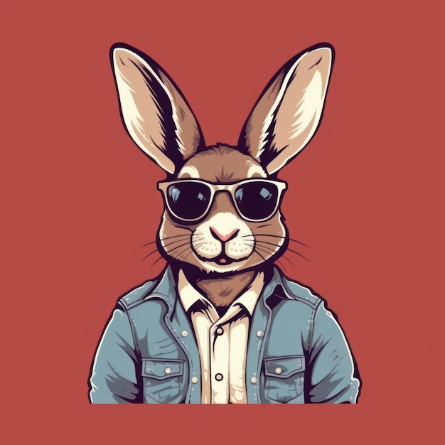 casual shirt konijn schattig grafische vriendelijke vector