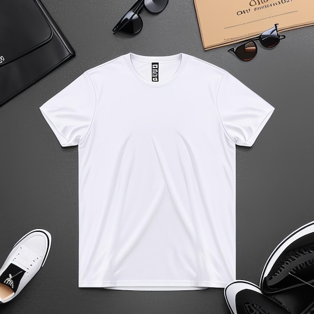 casual white mockup blank tshirt