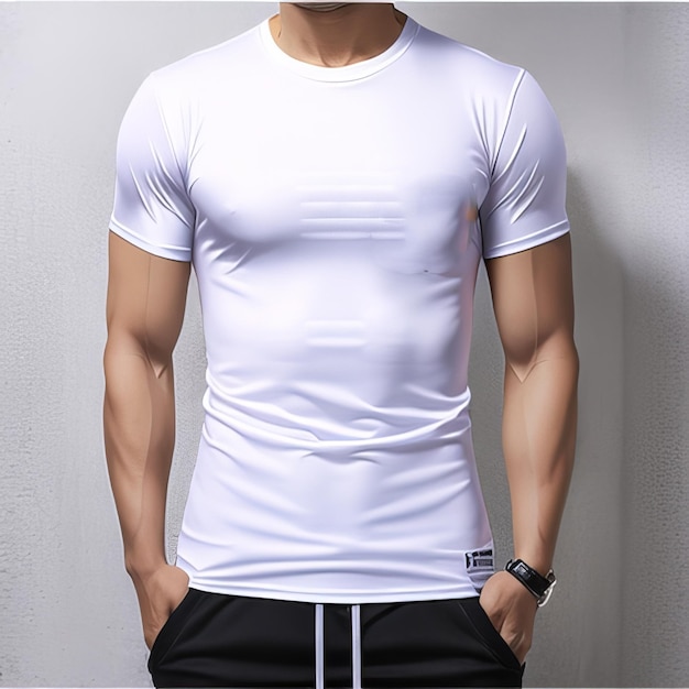 casual white mockup blank tshirt