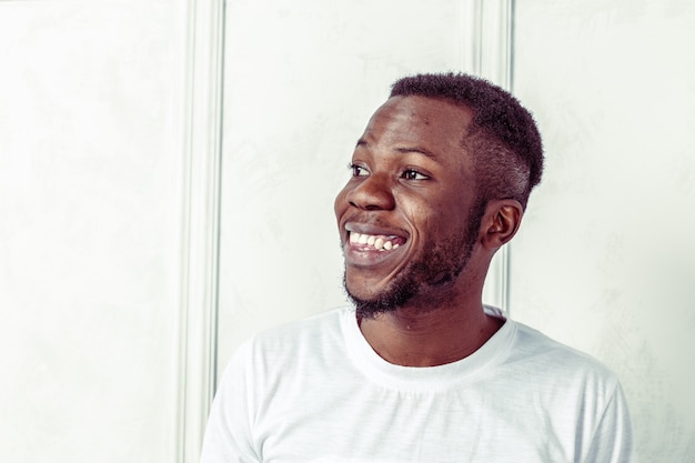 Casual young african man smiling