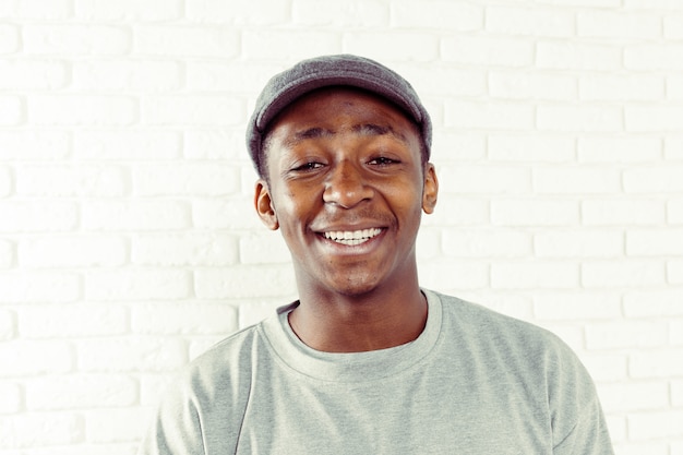 Casual young african man smiling