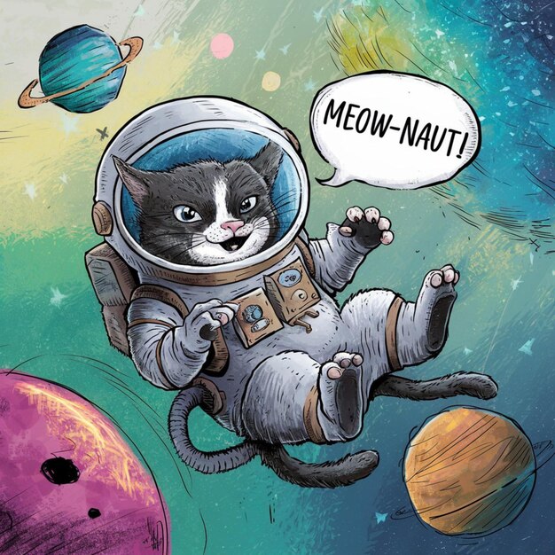 Foto spazio astronauta gatto