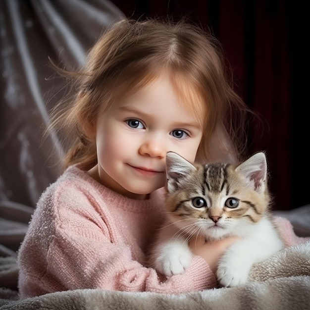 cat and baby