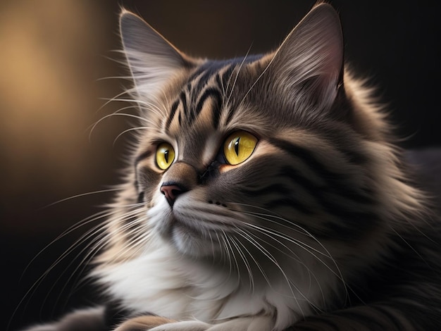 Cat beautifully made with Generative AI