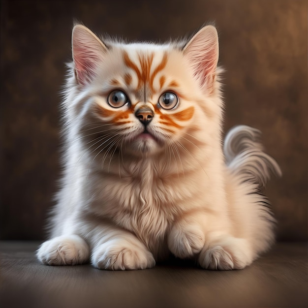 cat in brown color with light background