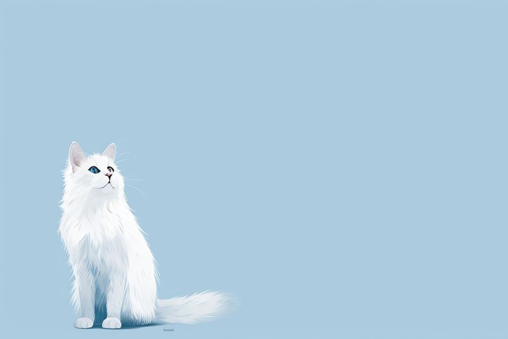 Photo cat cartoon 이미지 배경 및 복사 공간