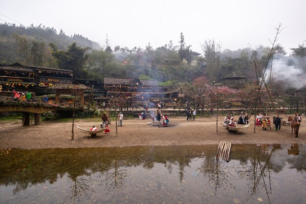 Photo cat cat traditional village in sapa vietnam