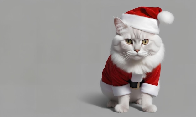 Photo cat in christmas clothes