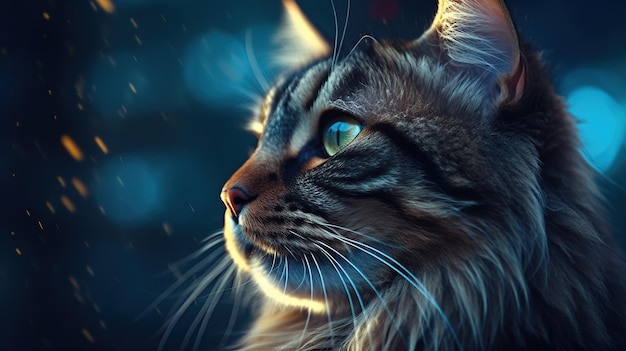 Cat cinematic background Generative AI