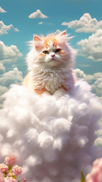 Cat in the clouds