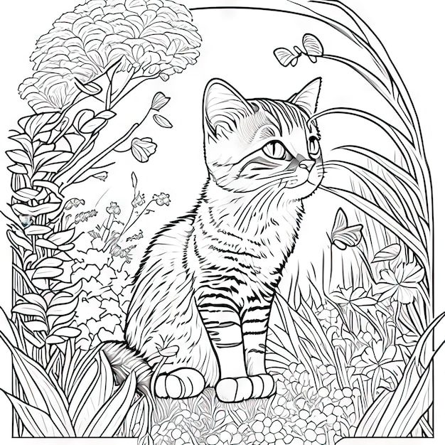 Cat for coloring