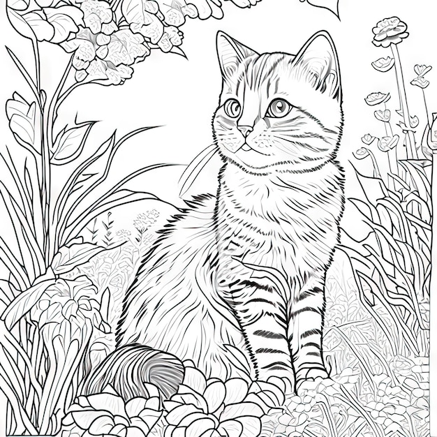 Cat for coloring