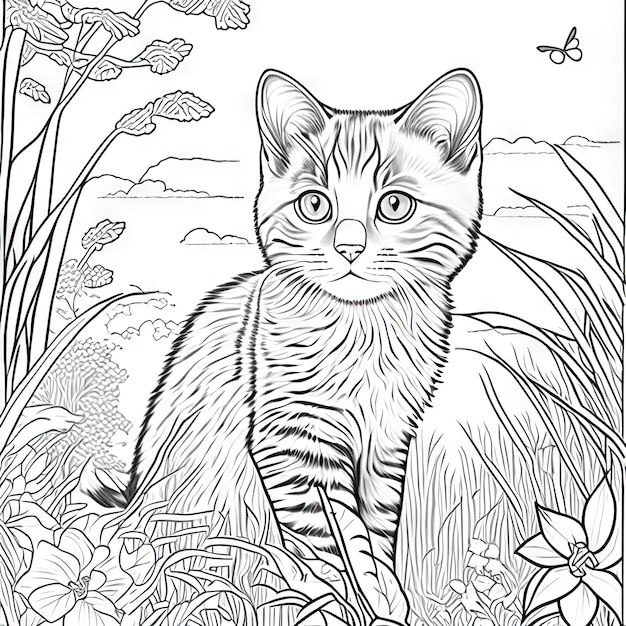 Cat for coloring