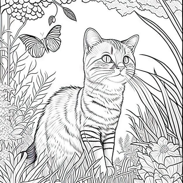 Cat for coloring