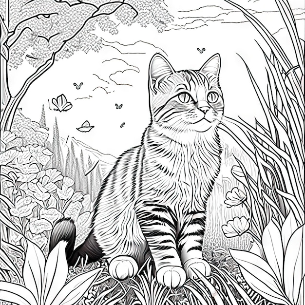 Cat for coloring