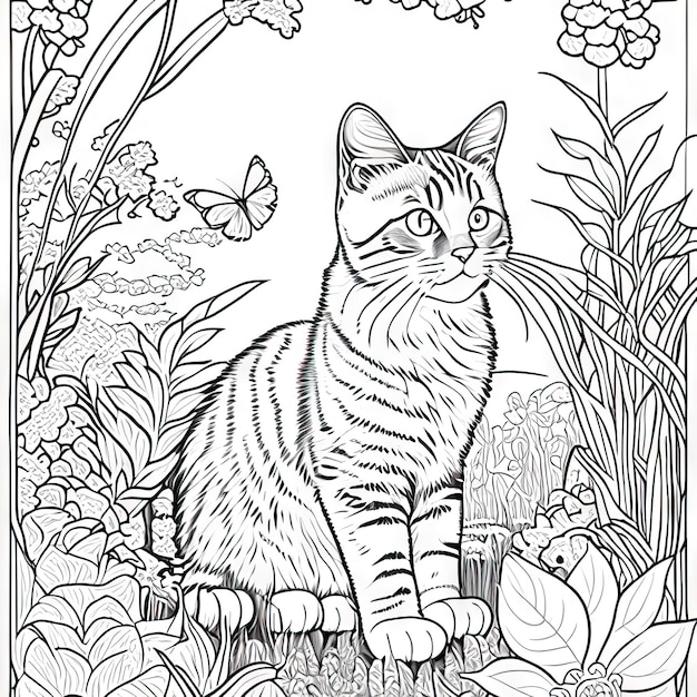 Cat for coloring