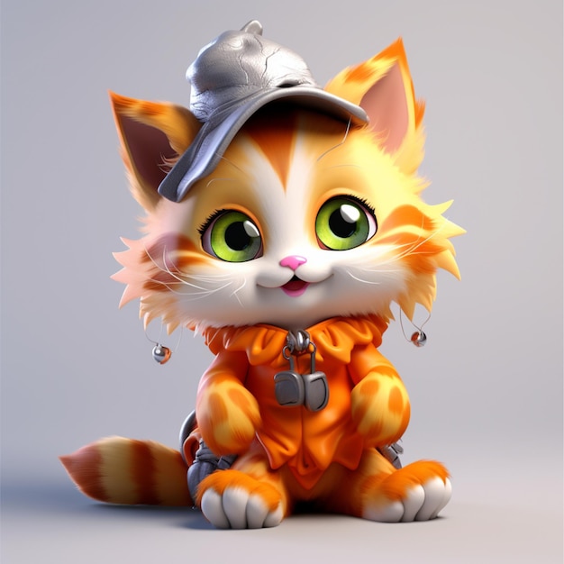 Cat Cute 3d Cartoon photoshoot for halloween 2jpg