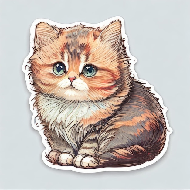 Cat cute icon sticker