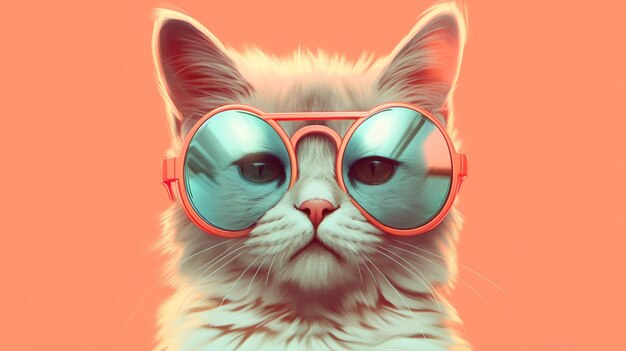 Cat cute stylish glasses