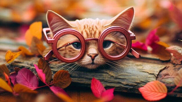 귀여운 고양이 스타일리시 안경