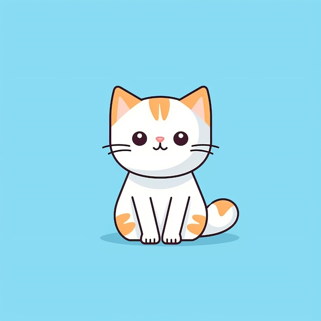 Cat day modern flat illustration