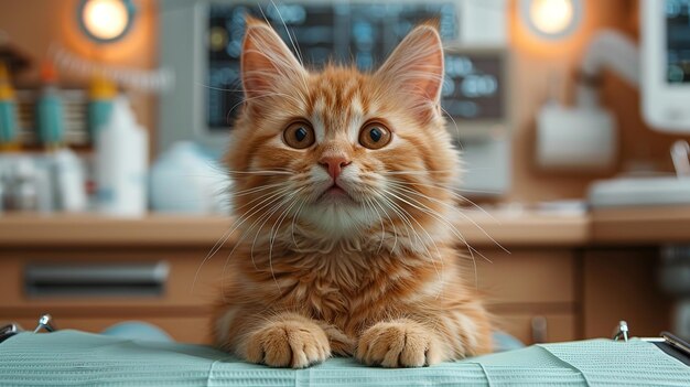 Cat in the dentists office