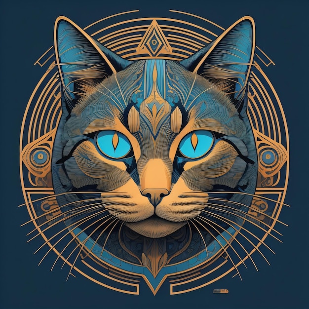 Cat design for tshirt