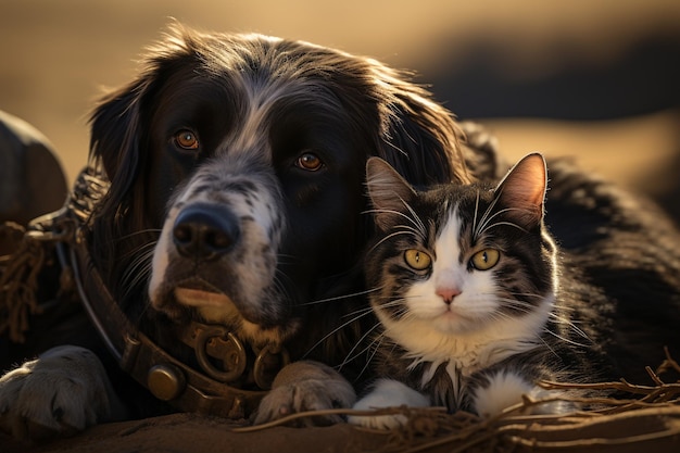 cat and dog dog and cat group of pets happy dog and cat pets pampered pets domestic animals pet two