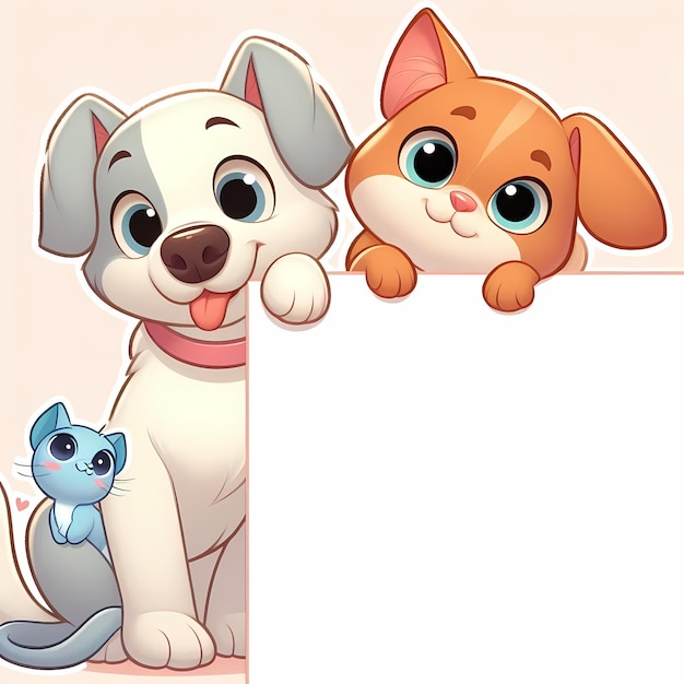 Photo cat and dog templates