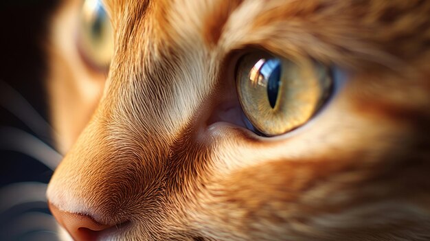 Cat eyes closeup