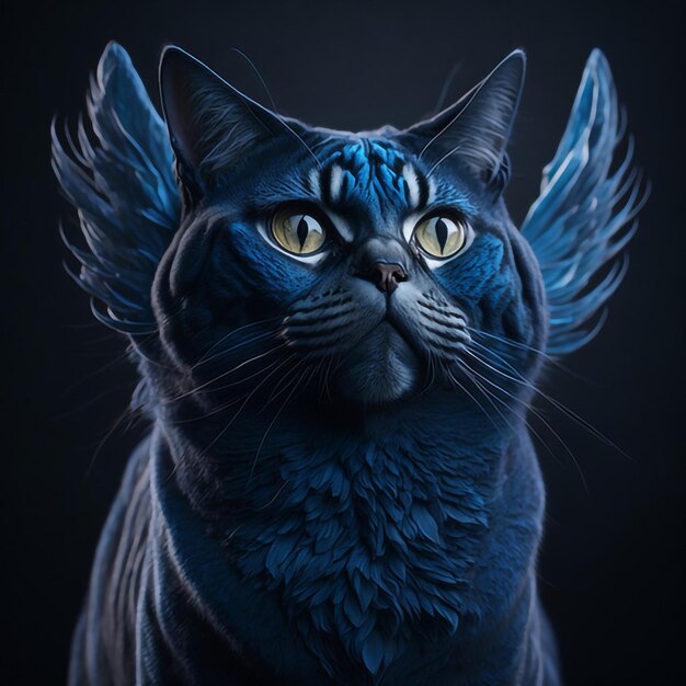 cat face image AI generative