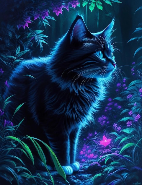 A cat in the forest