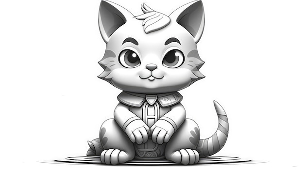 The cat from the series is a drawing of a cat named bobble head.