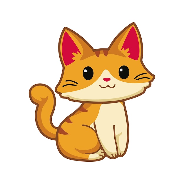 Cat full body character cartoon vector illustration